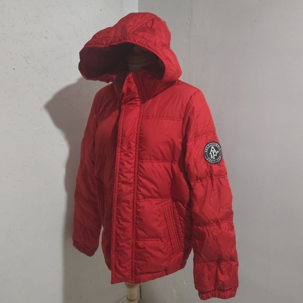 Abercrombie & Fitch | Red Puffer Jacket Down Filled Kempshall Style